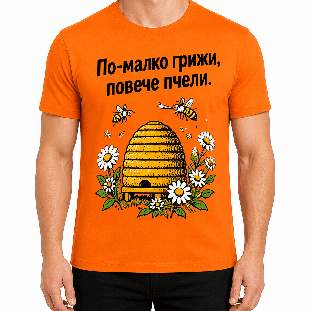 Тениска за пчелар – По-малко грижи, повече пчели.