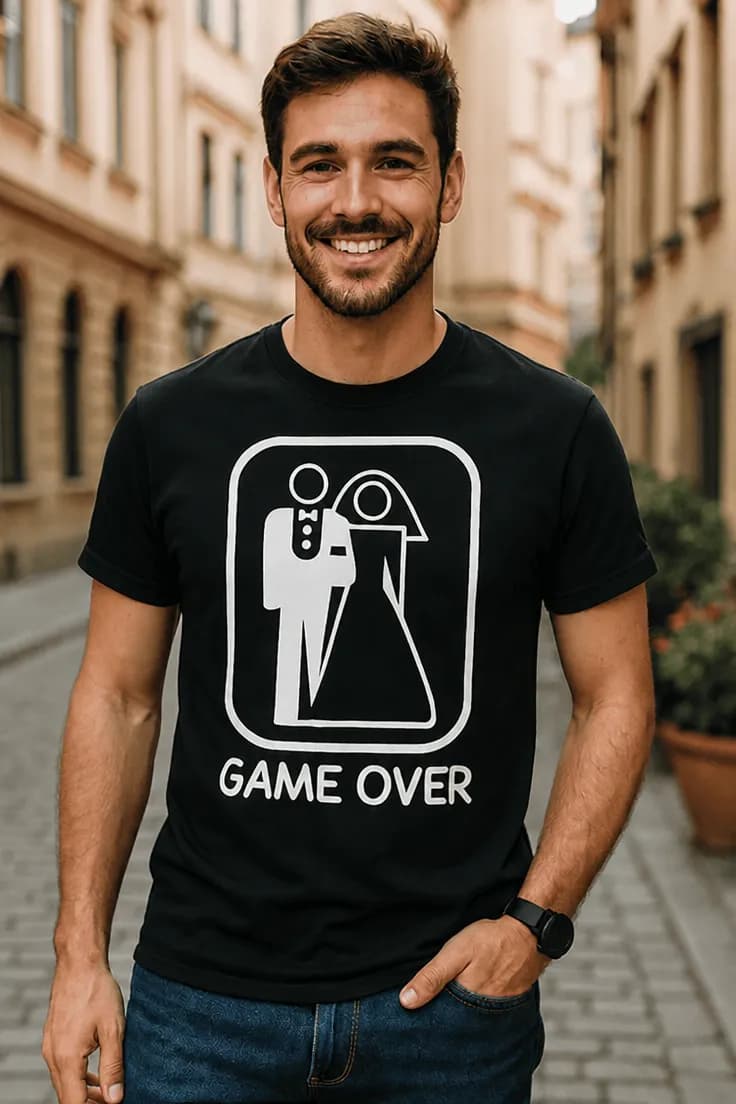 Смешна тениска играта свърши - GAME OVER