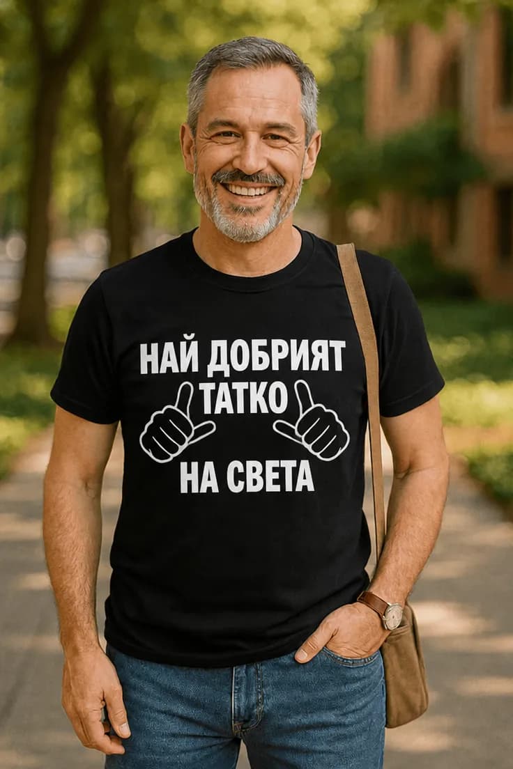 Смешна тениска най добрият татко | НАЙ ДОБРИЯТ ТАТКО