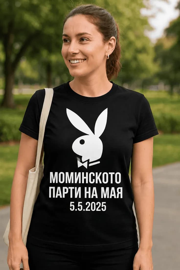 Смешна тениска моминско парти с име - МОМИНСКОТО