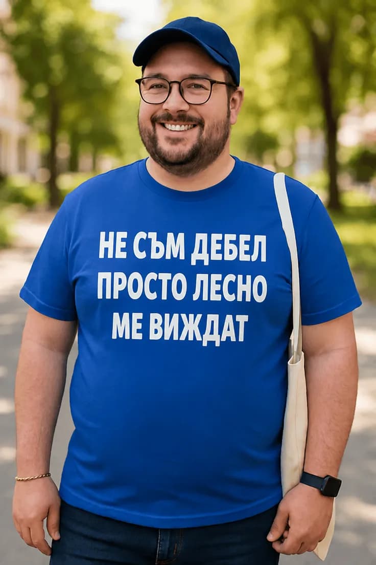 Смешна тениска лесно ме виждат – НЕ СЪМ ДЕБЕЛ