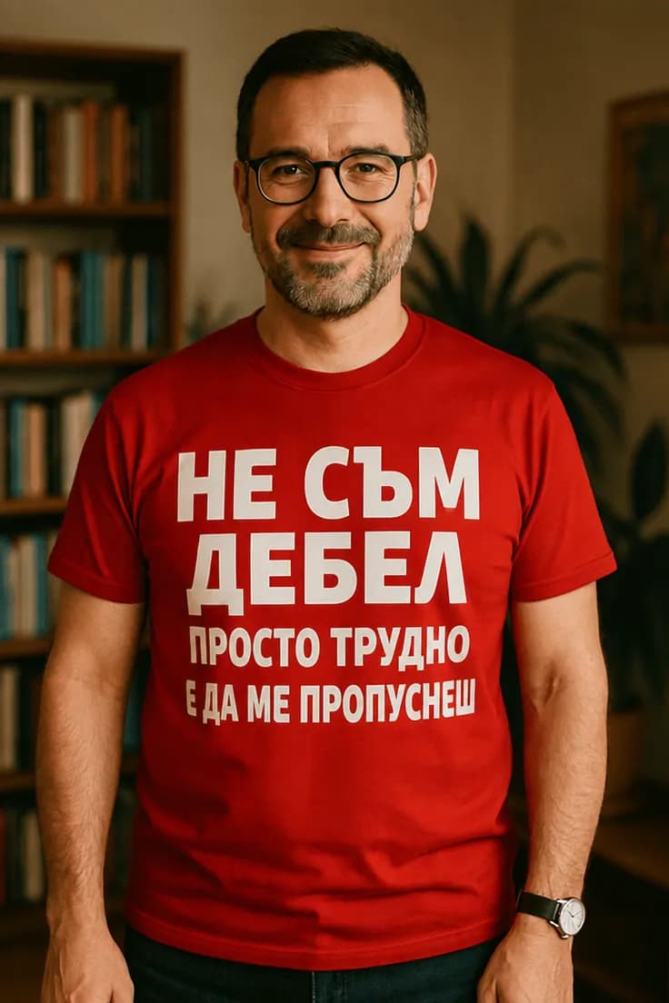 Смешна тениска не съм дебел - НЕ СЪМ ДЕБЕЛ