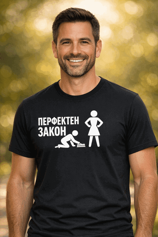 Смешна тениска „ПЕРФЕКТЕН ЗАКОН“