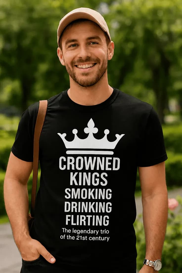 Смешна тениска тримата крале – CROWNED KINGS