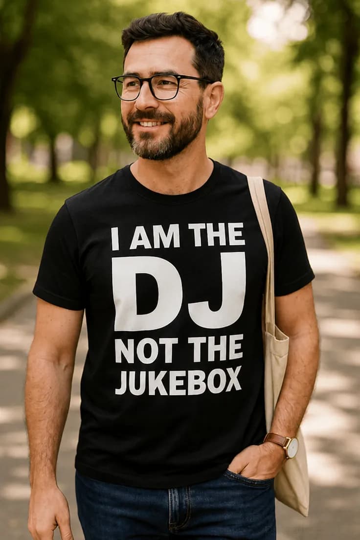 Смешна тениска диджей не джубокс | I AM THE DJ