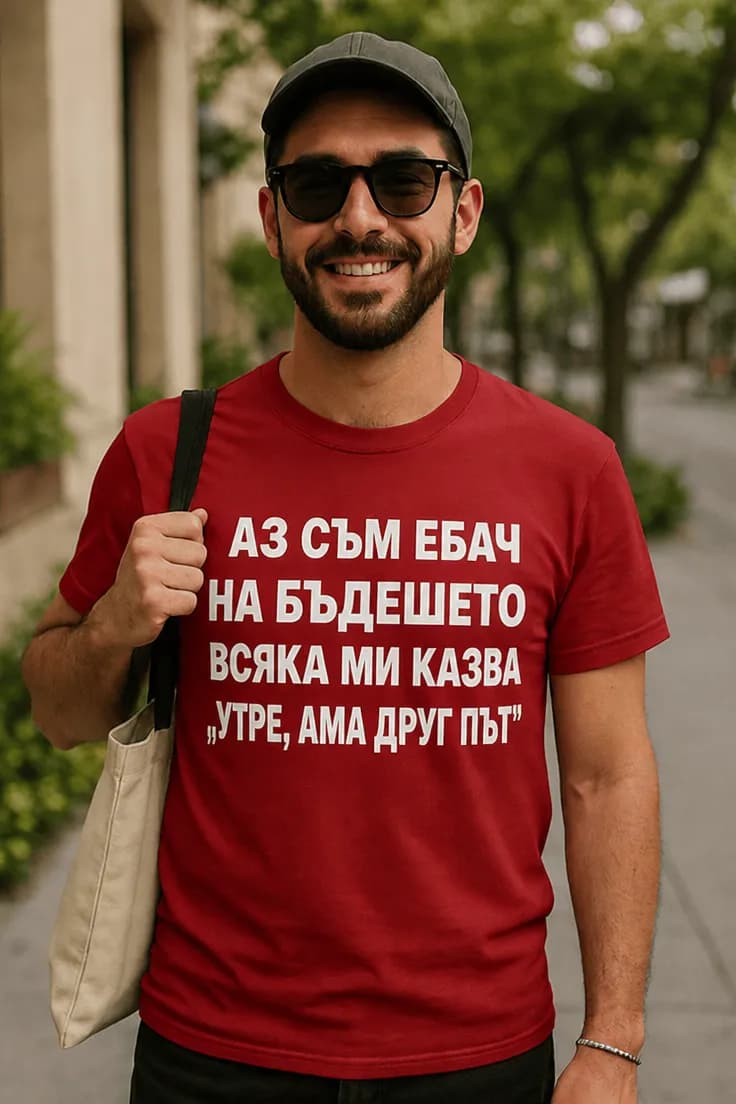 Смешна тениска ебач на бъдещето – АЗ СЪМ ЕБАЧ