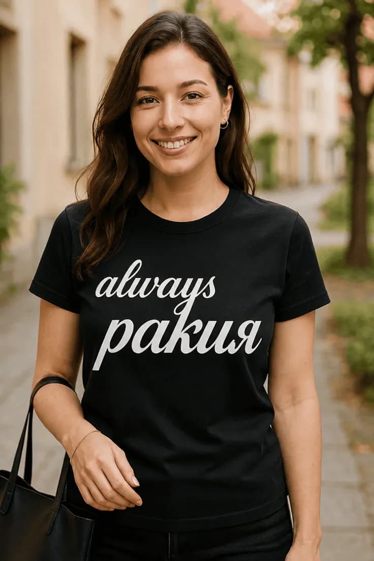Смешна тениска винаги ракия - always ракия