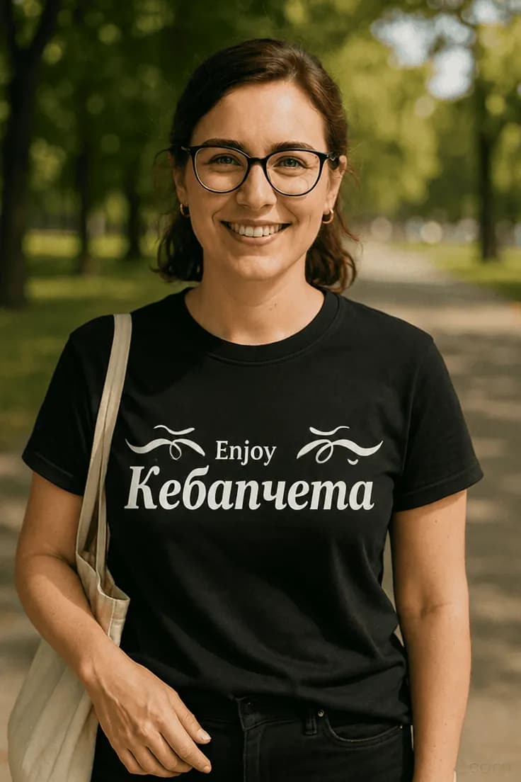 Смешна тениска за кебапчета – Enjoy Кебапчета