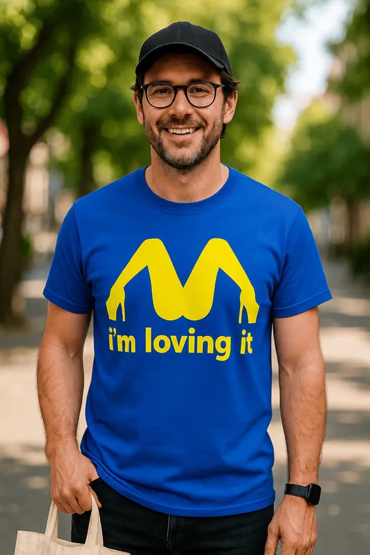Смешна тениска обичам го – M i'm loving it