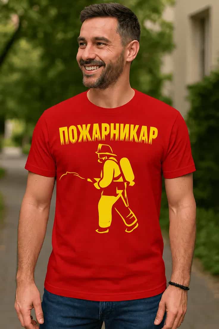 Смешна тениска пожарникар за истински герои