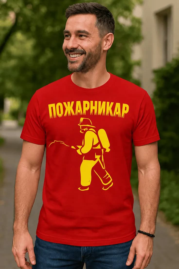 Смешна тениска пожарникар за истински герои