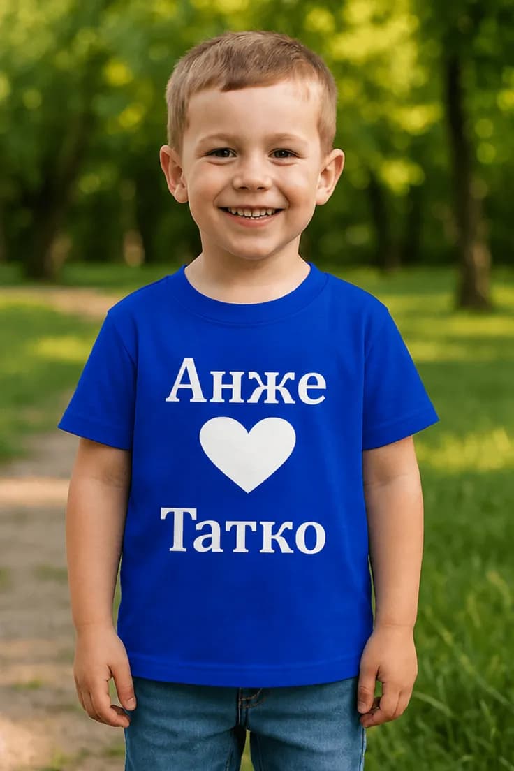 Детска тениска татко с име – Анже Татко
