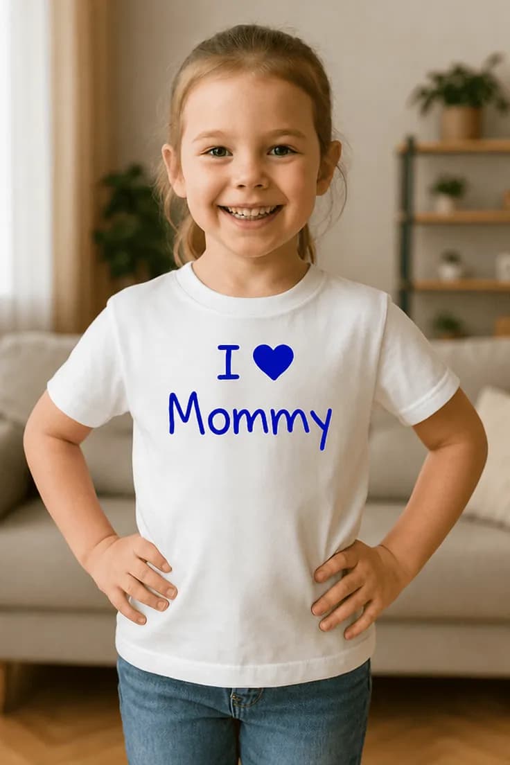 Детска тениска обичам мама - I ❤ Mommy