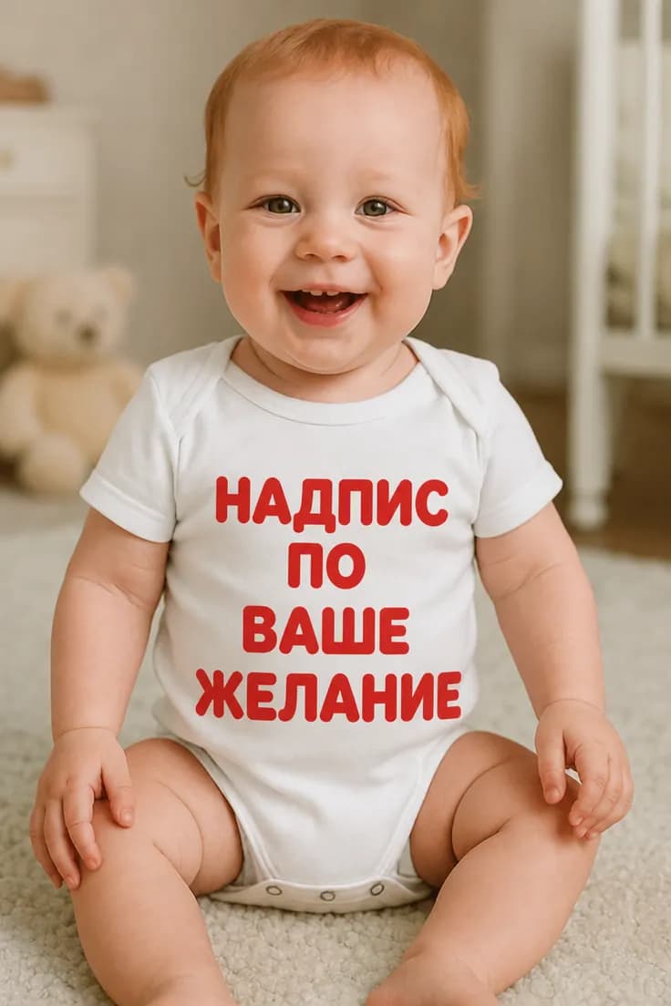 Бебешко боди надпис по желание | НАДПИС ПО ВАШЕ