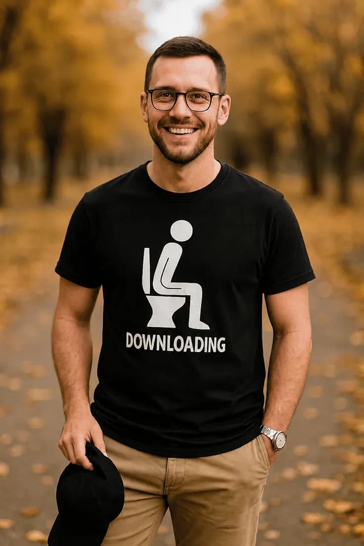 Смешна тениска зареждане DOWNLOADING