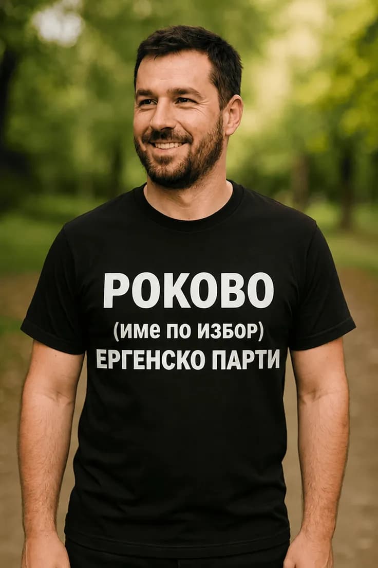 Смешна тениска ергенско парти с име | РОКОВО