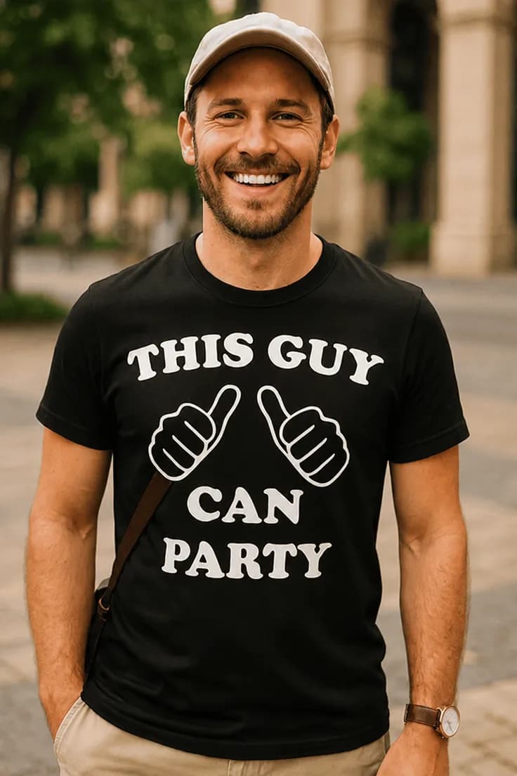 Смешна тениска този човек купонясва - THIS GUY CAN PARTY