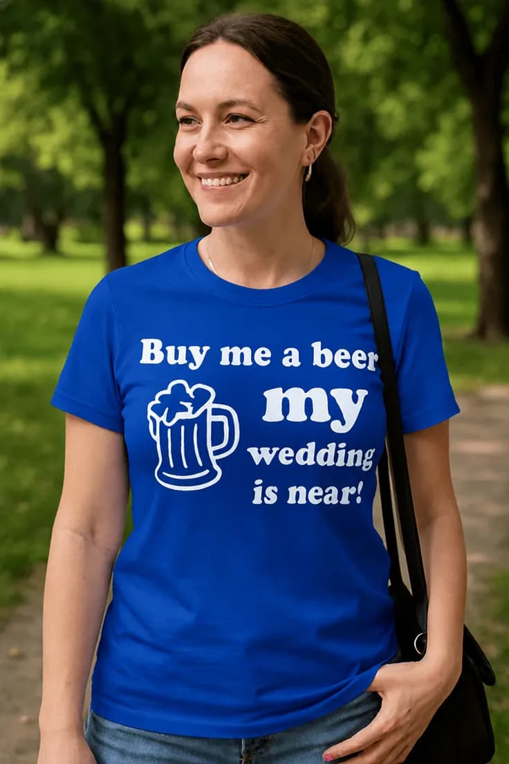 Смешна тениска за сватбено парти – Buy me a beer