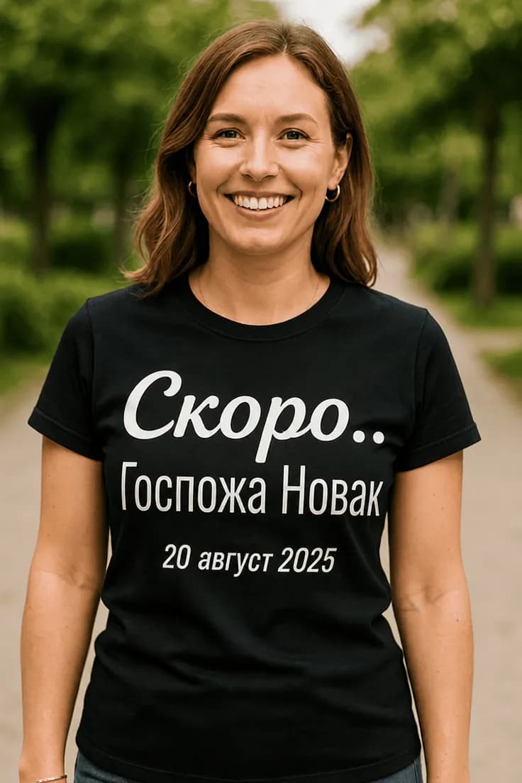 Смешна тениска скоро нова фамилия с име