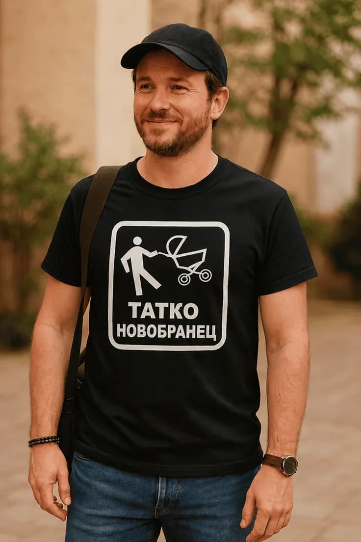 Смешна тениска татко новобранец – ТАТКО НОВОБРАНЕЦ
