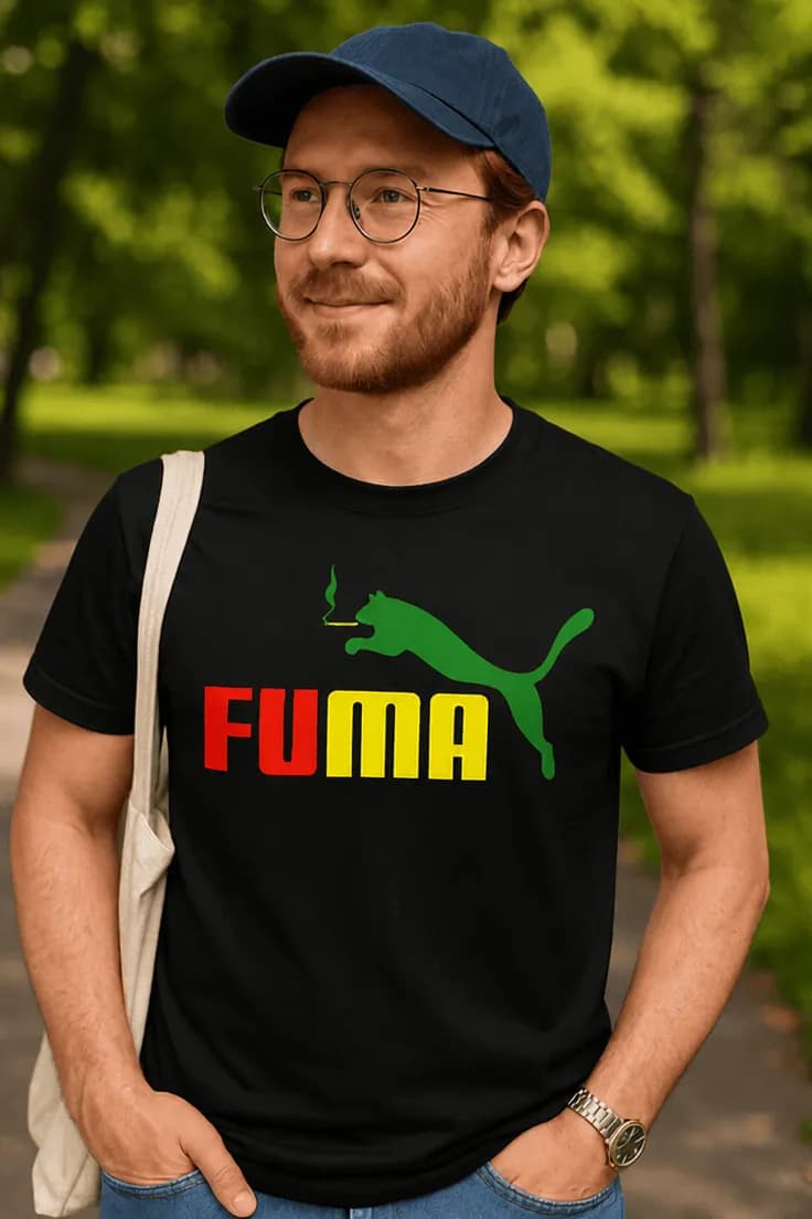 Смешна тениска раста фума FUMA