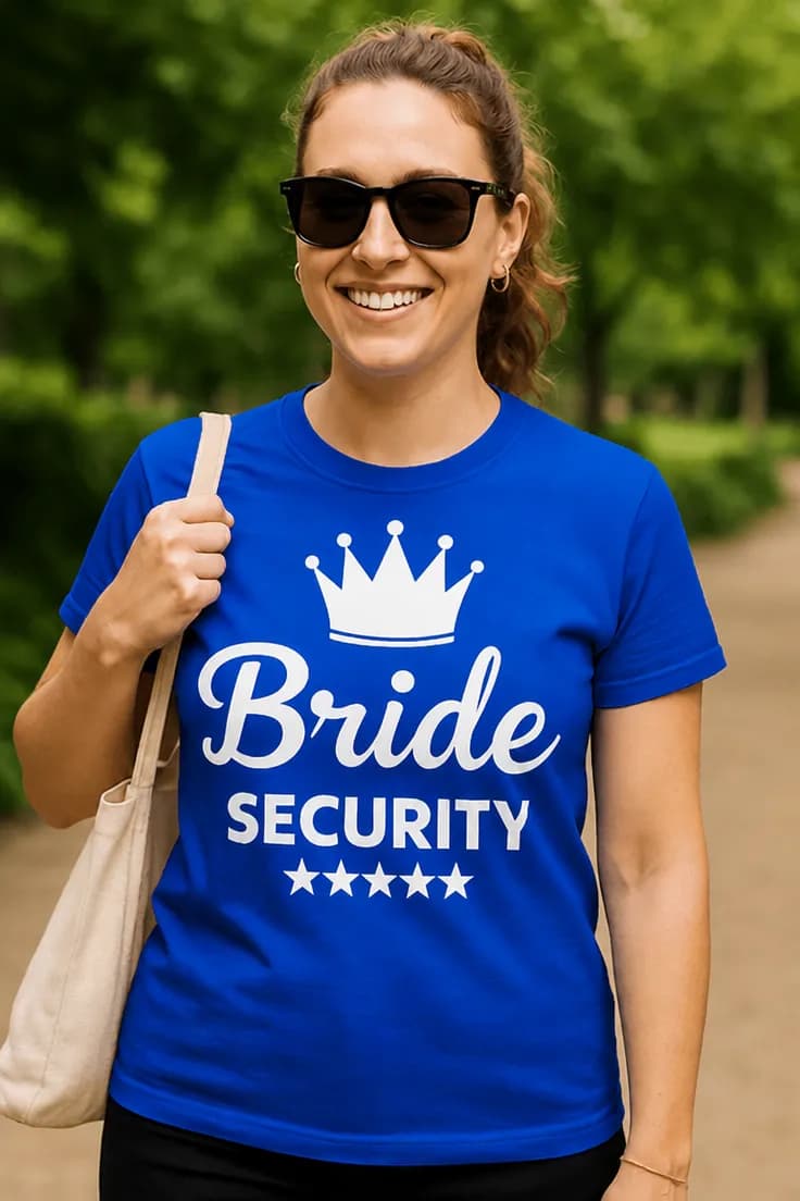 Смешна тениска охрана на булката - Bride SECURITY