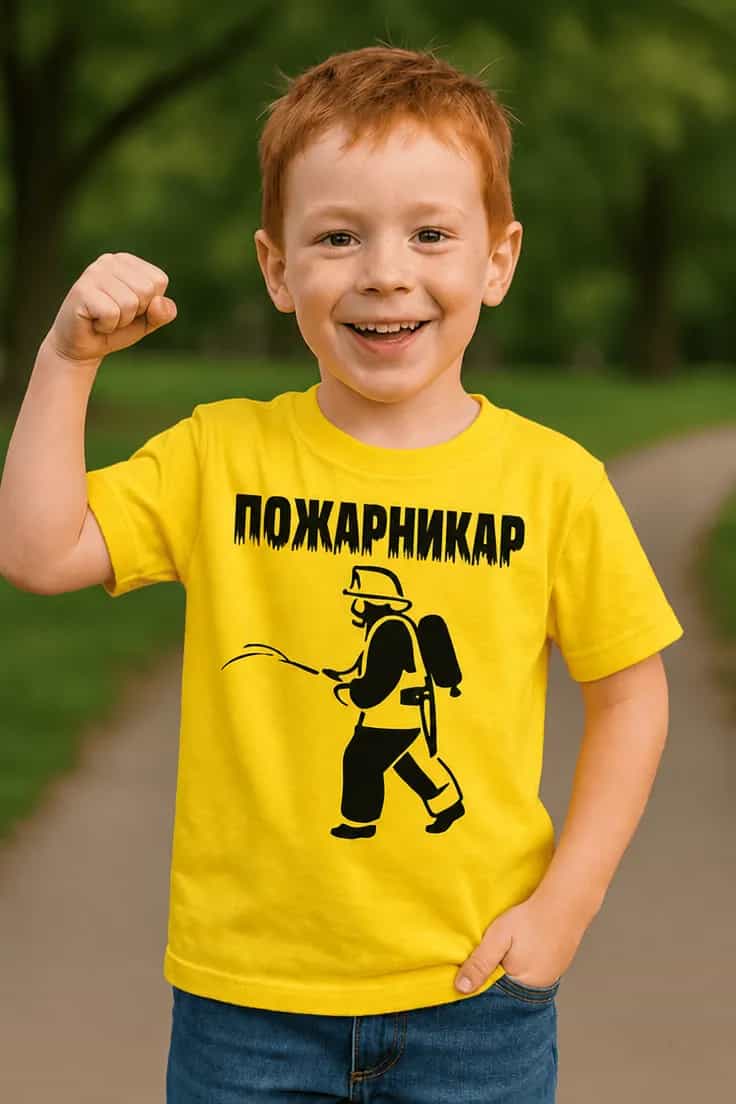 Детска тениска пожарникар – ПОЖАРНИКАР