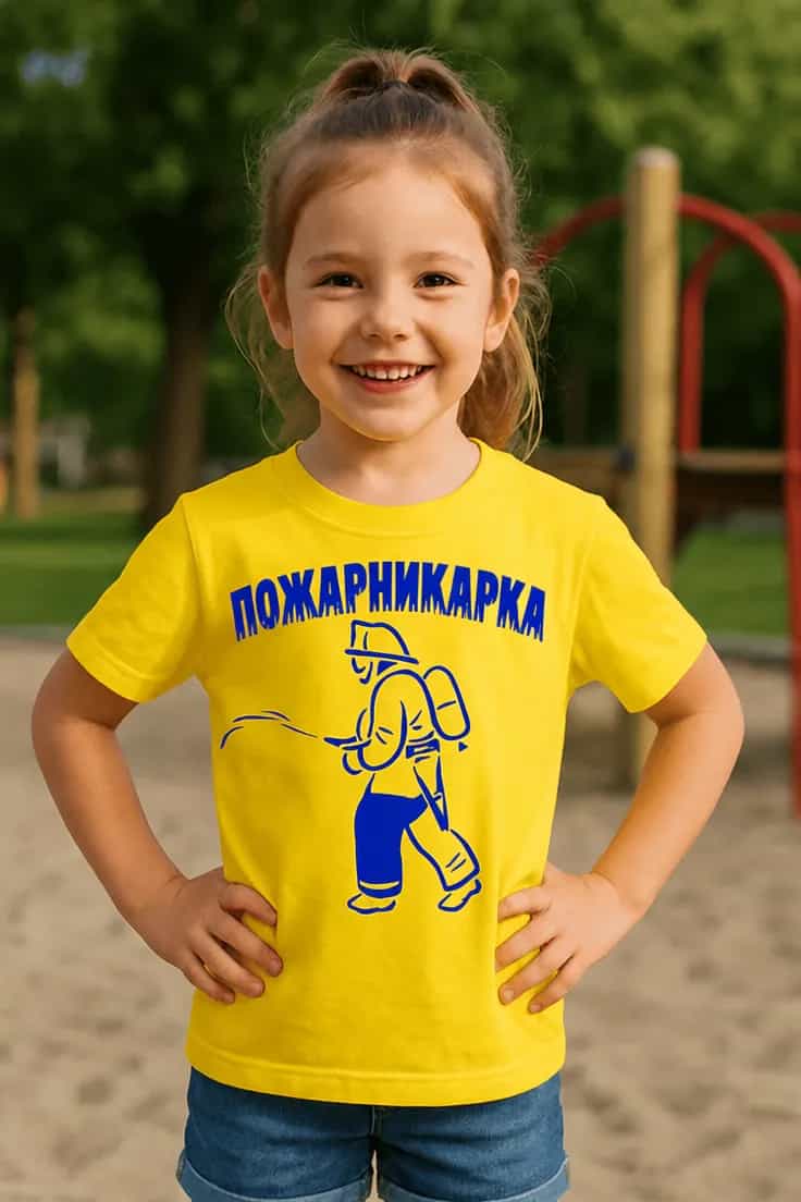Детска тениска пожарникарка – ПОЖАРНИКАРКА