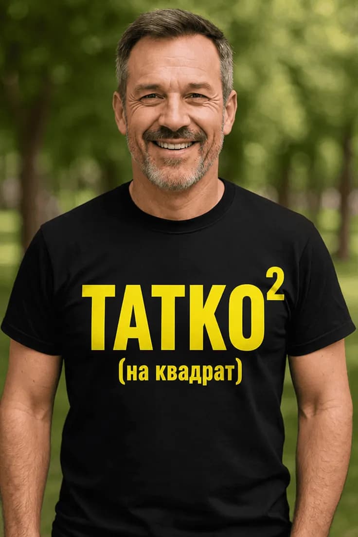 Смешна тениска татко на квадрат – ТАТКО²