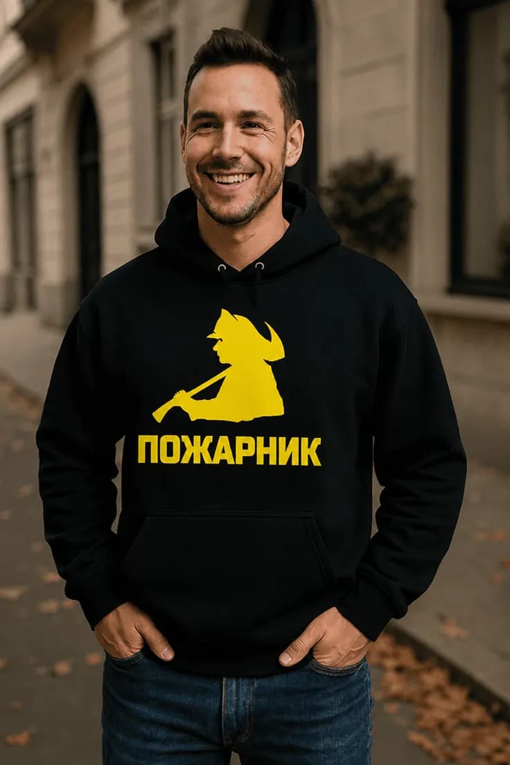 Пуловер пожарник силует ПОЖАРНИК