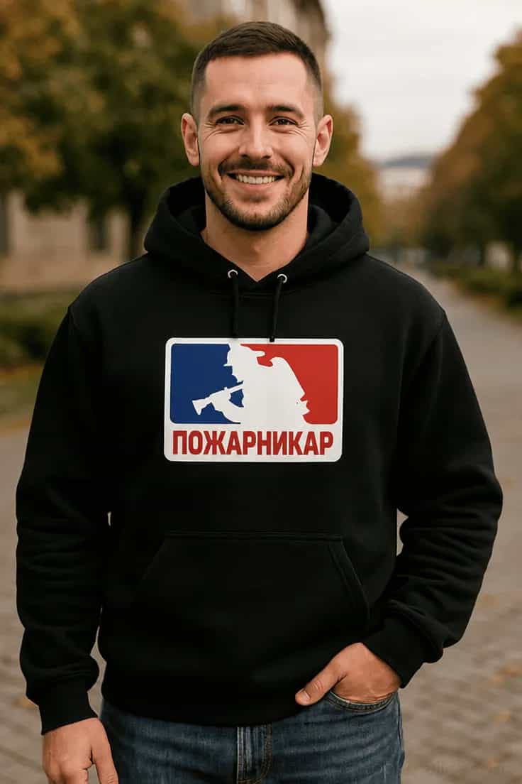 Пуловер пожарникар с цветно лого – ПОЖАРНИКАР