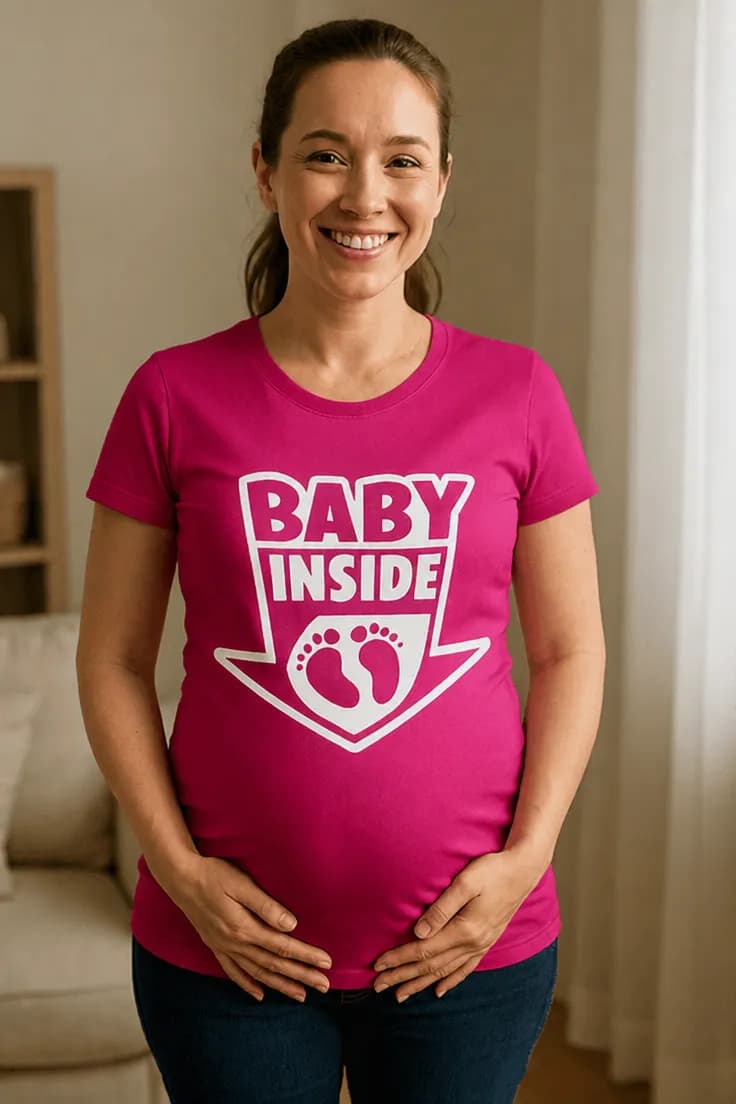 Тениска за бременни бебе вътре – BABY INSIDE
