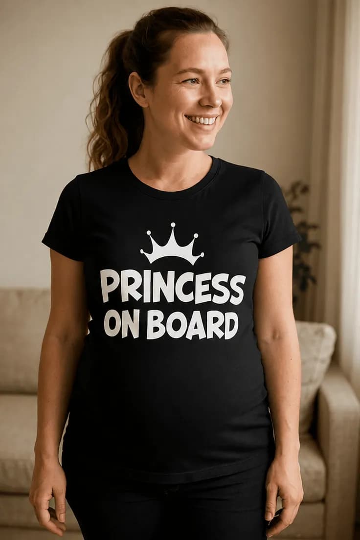 Тениска за бременни принцеса на борда PRINCESS ON BOARD