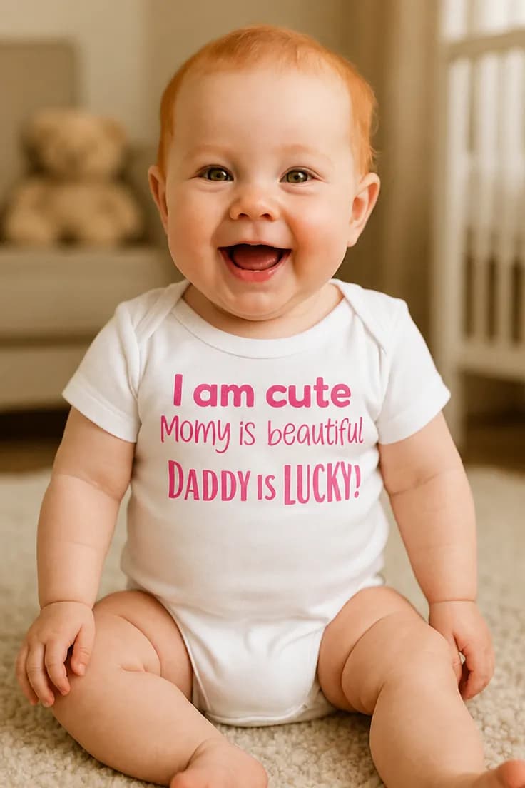 Бебешко боди сладко бебе – I am cute Momy is beautiful