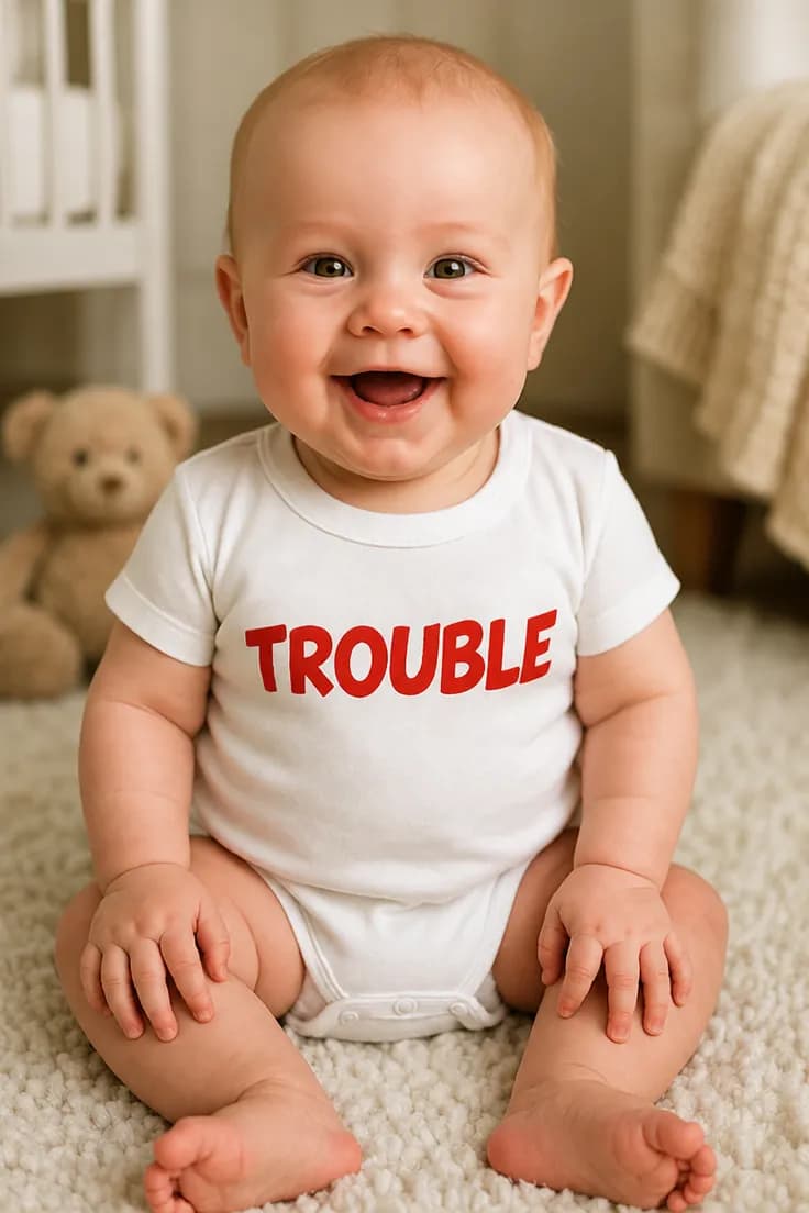 Бебешко боди пакости TROUBLE
