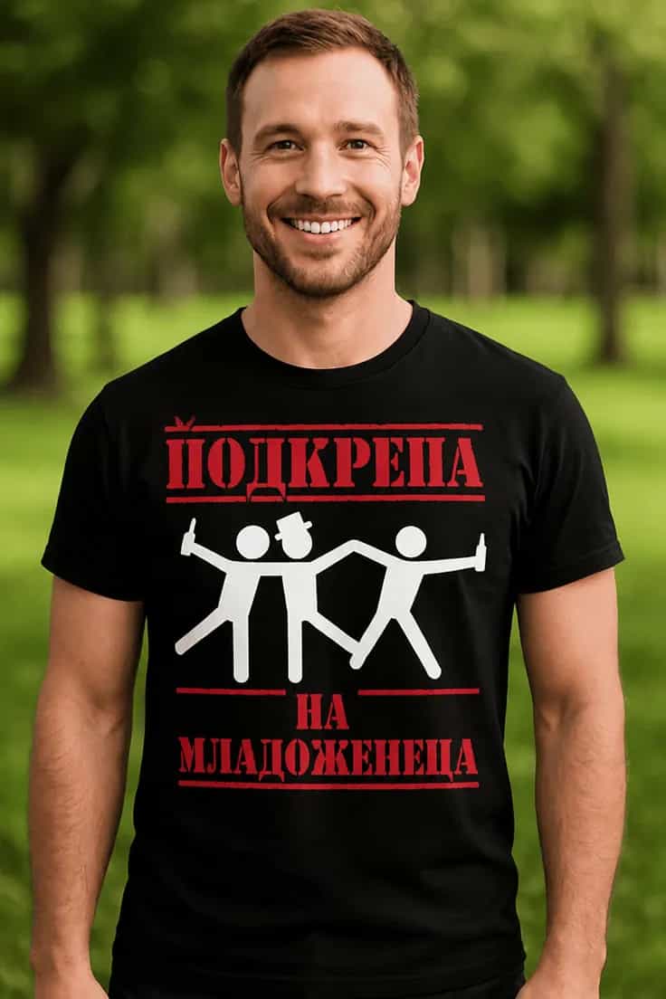 Смешна тениска подкрепа на младоженеца