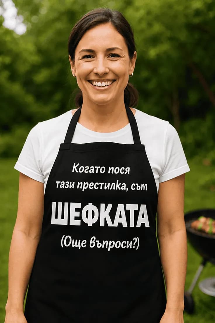 Престилка шеф в кухнята – Когато нося тази престилка