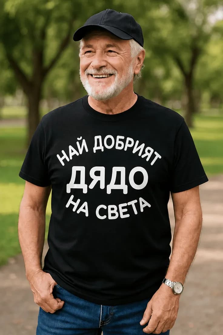 Тениска най добър дядо с текст по избор