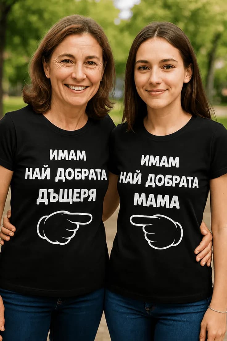 Смешна тениска най добрата дъщеря и мама