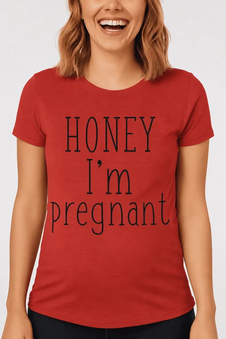 Смешна тениска бременна съм - HONEY I'm pregnant
