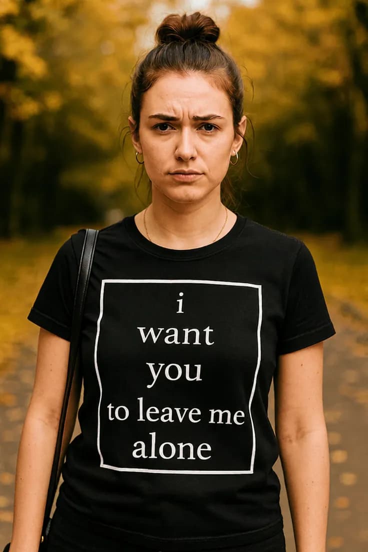 Смешна тениска оставете ме на мира - i want you