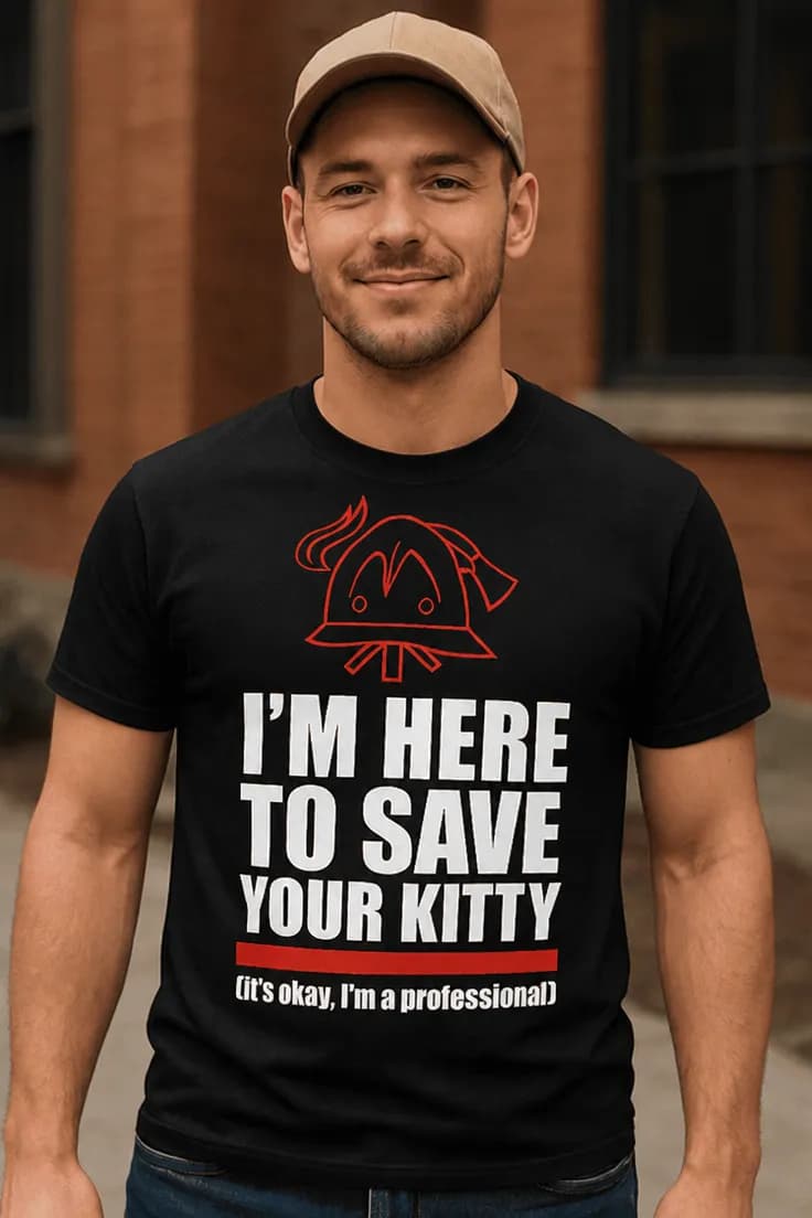 Смешна тениска спасява котето – I'M HERE TO SAVE