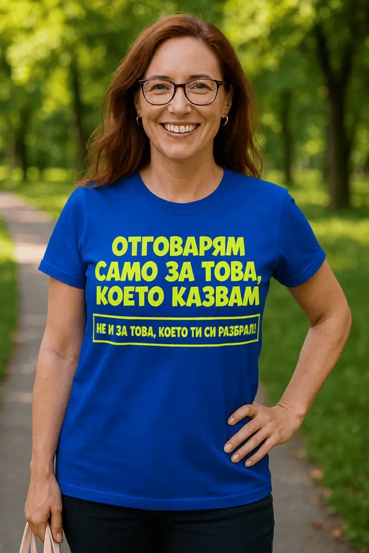 Смешна тениска отговарям за казаното