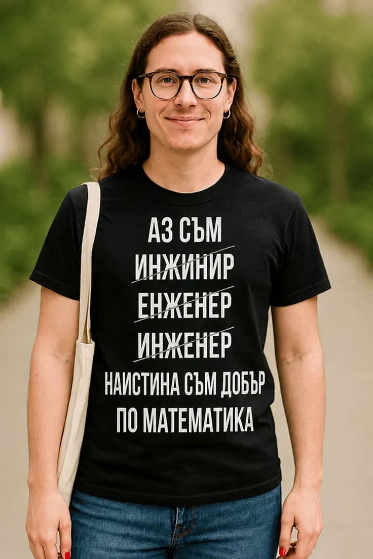 Смешна тениска математически гений – АЗ СЪМ