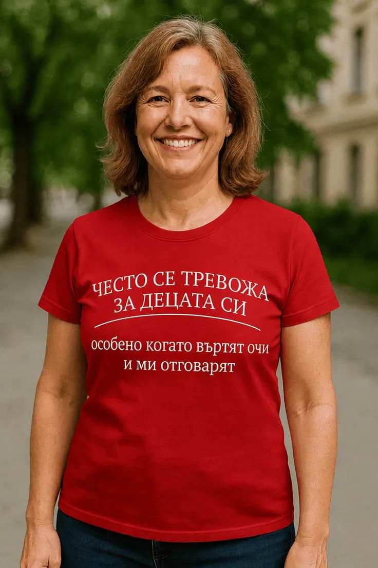Смешна тениска грижи за децата – ЧЕСТО СЕ ТРЕВОЖА