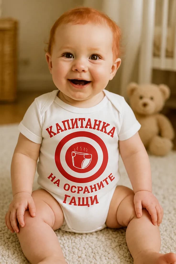 Бебешко боди капитанка осрани гащи | КАПИТАНКА