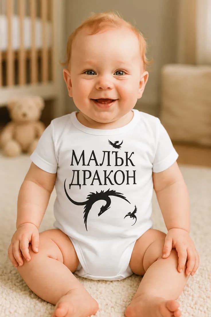 Бебешко боди малък дракон – МАЛЪК ДРАКОН