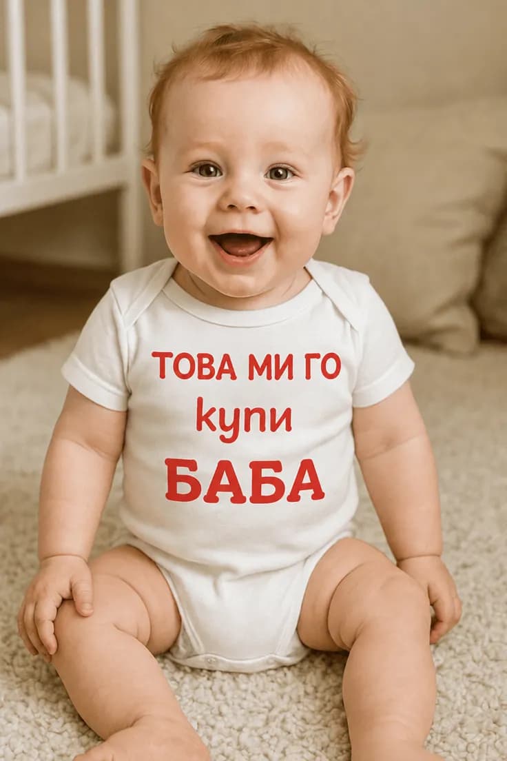 Бебешко боди купено от баба – ТОВА МИ ГО купи БАБА