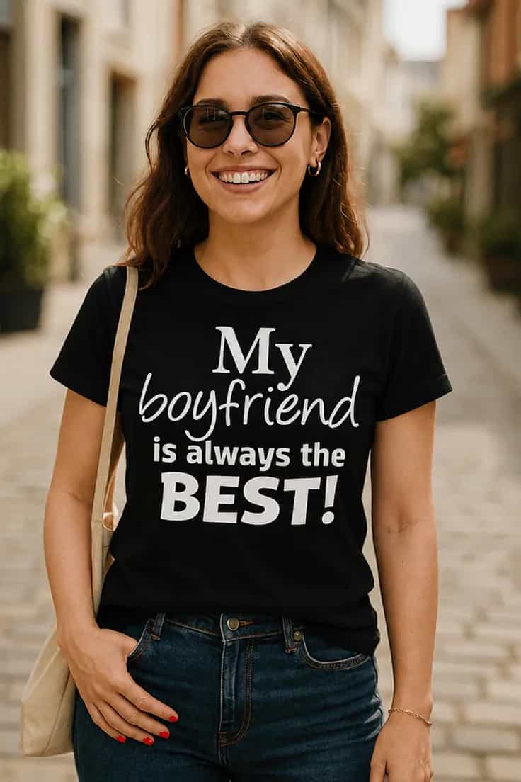 Смешна тениска гаджето ми е най добро | My boyfriend