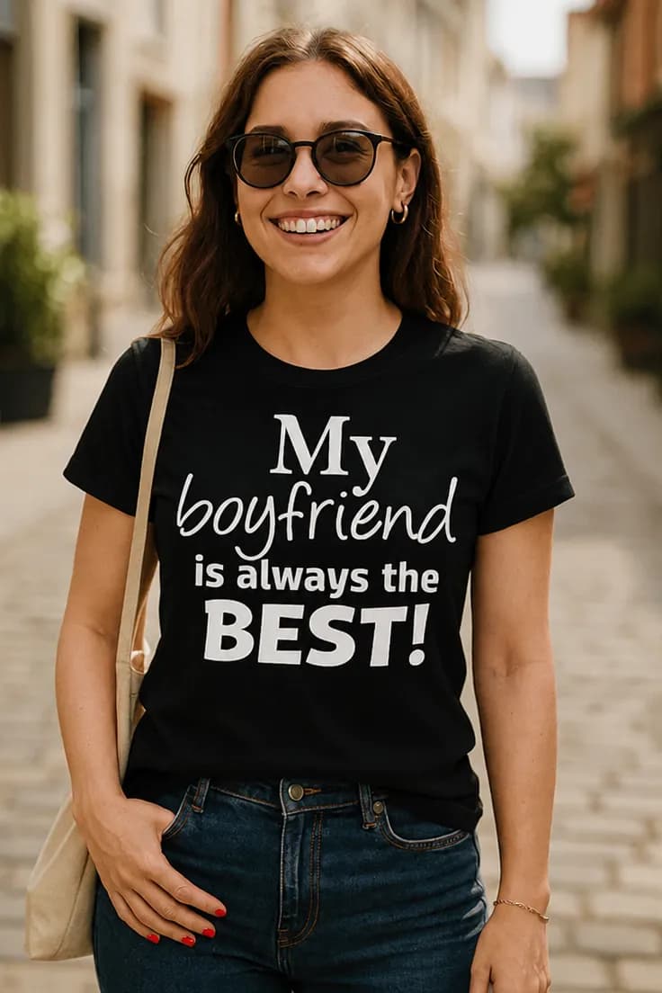 Смешна тениска гаджето ми е най добро | My boyfriend
